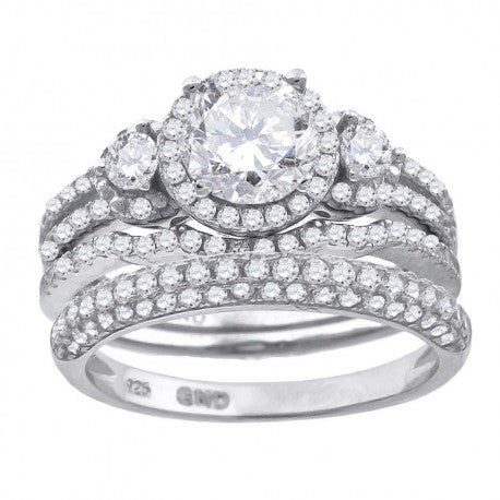 925 Trio Cz Ring