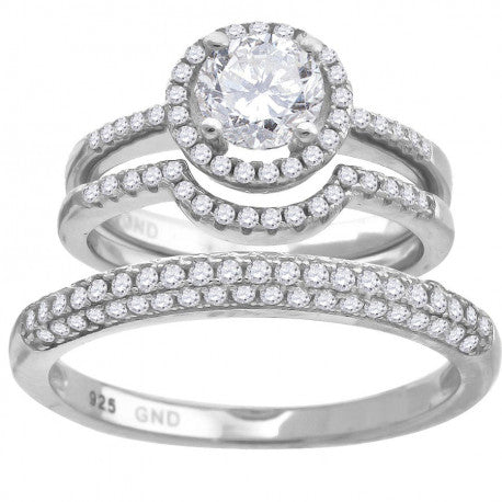 925 Trio Cz Ring