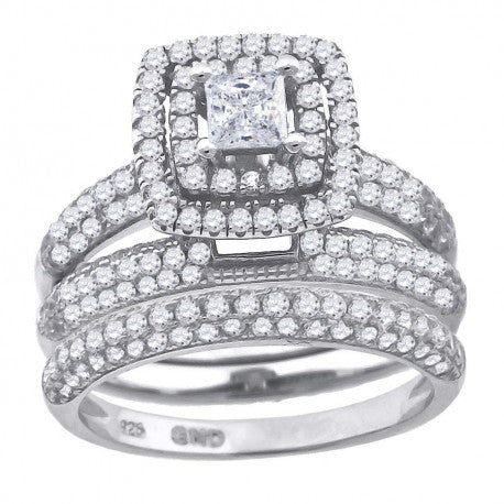 925 Trio Cz Ring