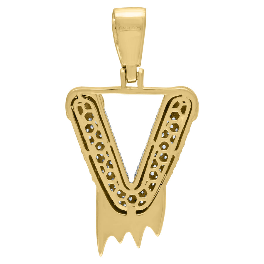 925-Silver Pendant "V" Initial