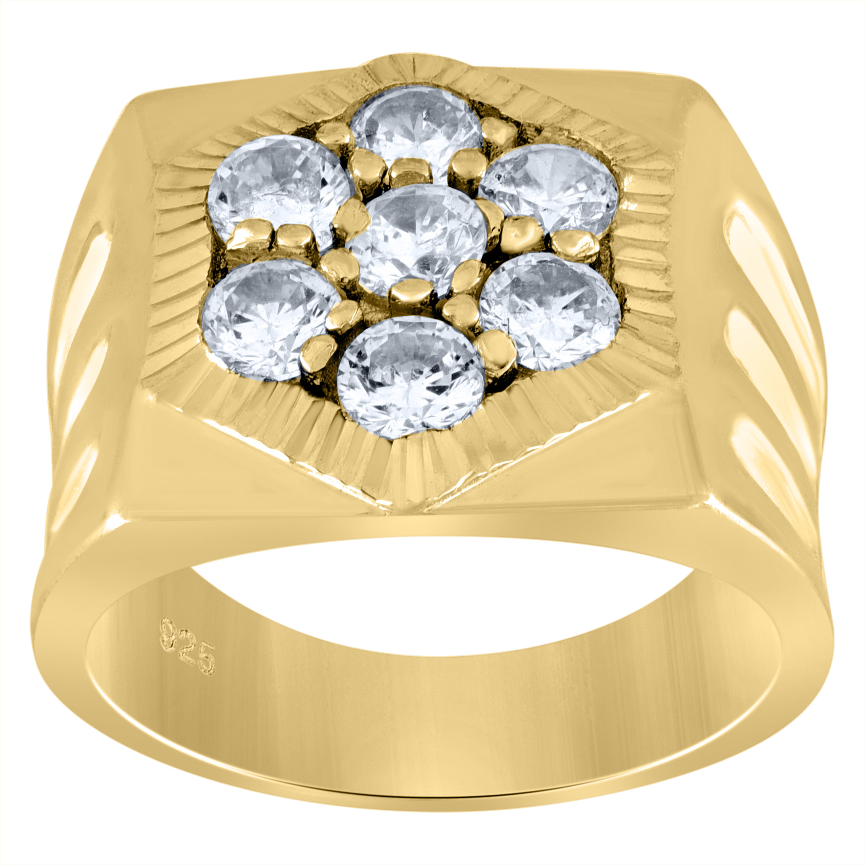 925 Sterling Silver Cz Ring S7-S12