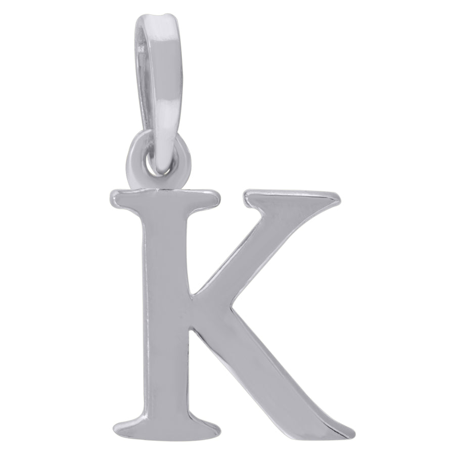 925-Silver Initial "K" Pendant