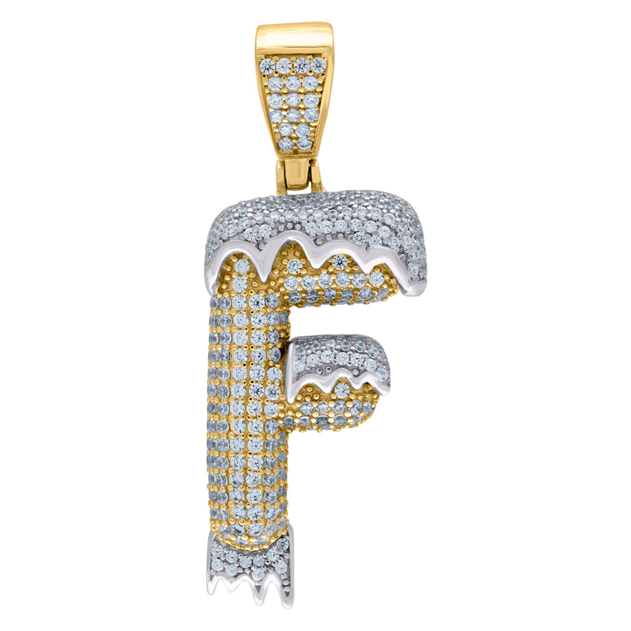 925 Sterling Silver Initial Letter "F" Pendant