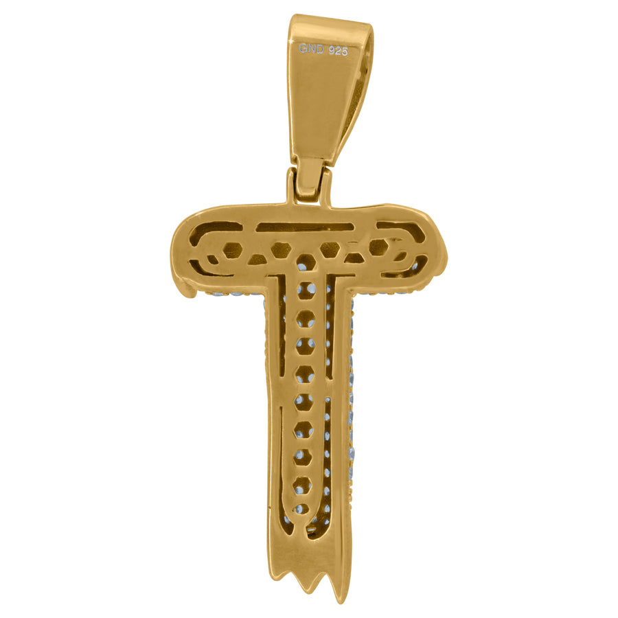 925 Sterling Silver Initial Letter "T" Pendant