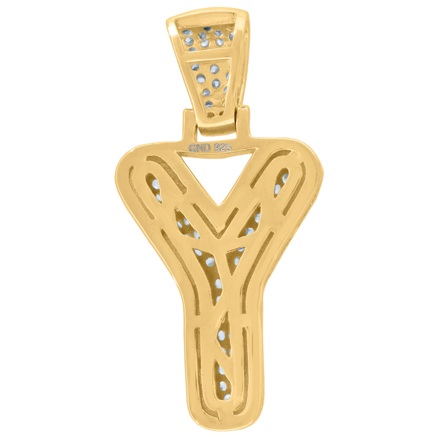 925 Sterling Silver Initial Letter "Y" Pendant