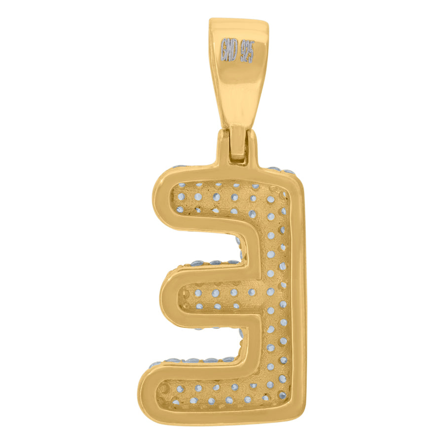 925 Cz Initial Pendant