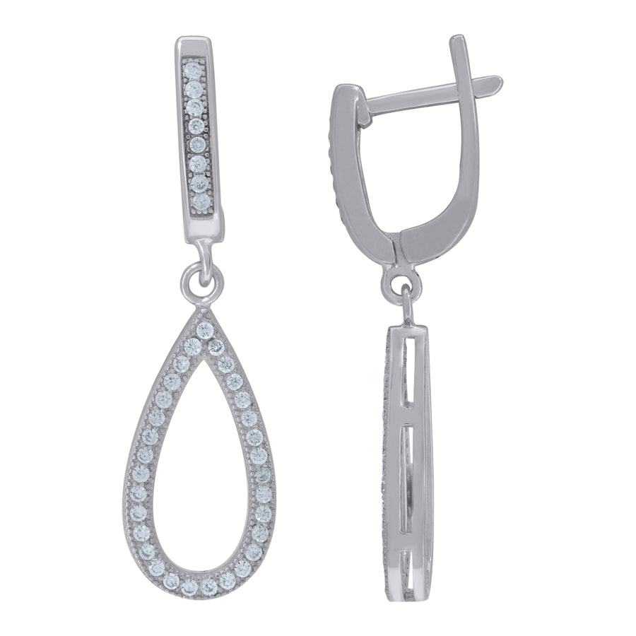 925 Sterling Silver & Cz Earring