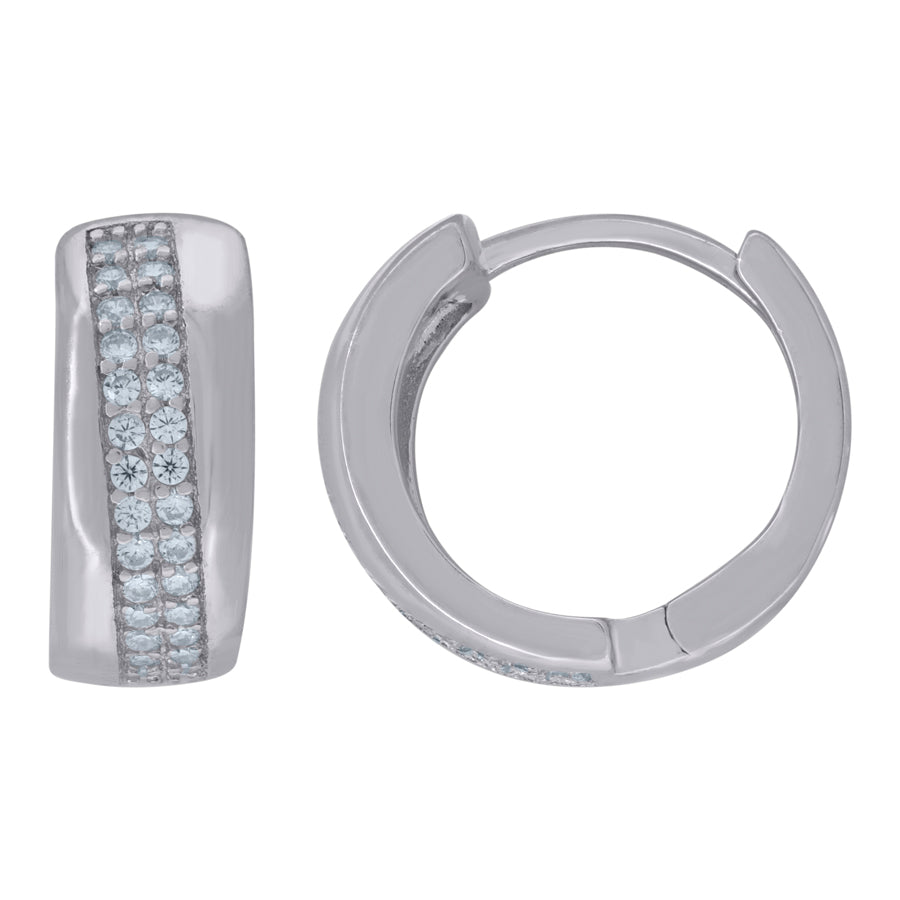 925 Sterling Silver & Cz Earring
