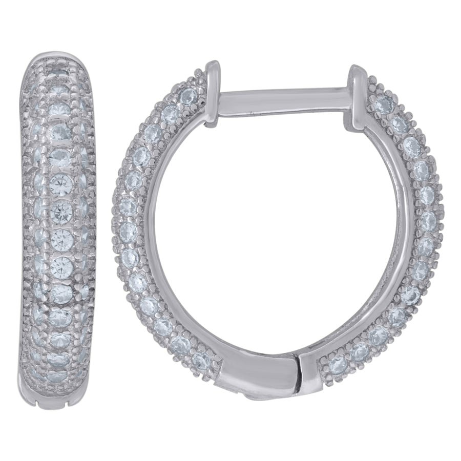 925 Sterling Silver & Cz Earring