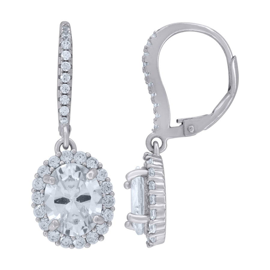 925 Sterling Silver & Cz Earring