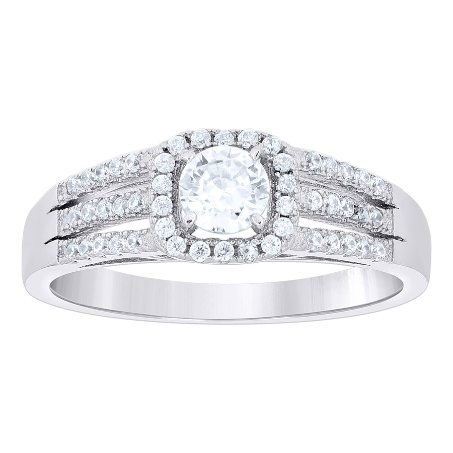 925 Sterling Silver & Cz Ring
