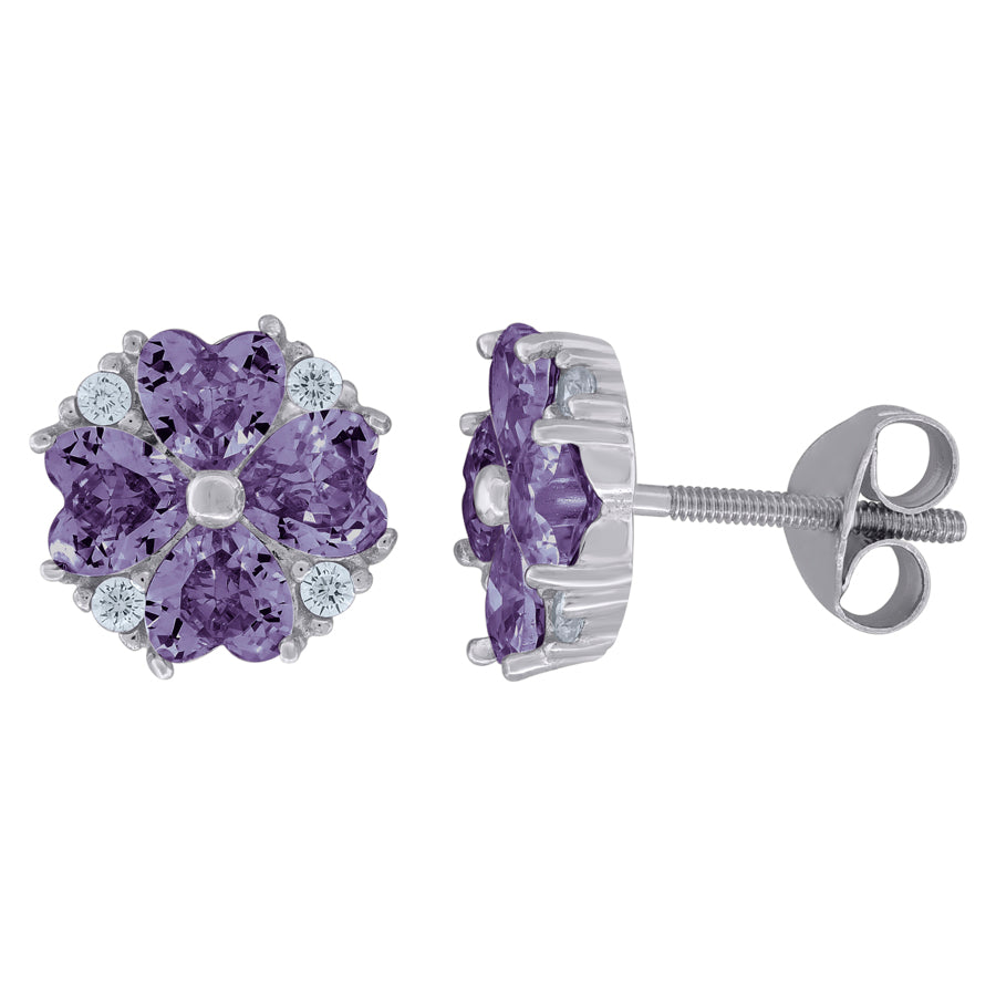 925 Sterling Silver Cz Earring