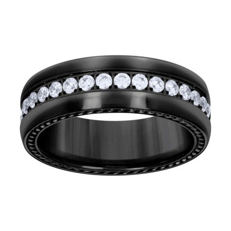 Stainless Steel Cz Band 7mm S6-S12