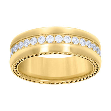 Stainless Steel Cz Band 7mm S6-S12