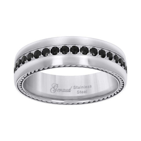 Stainless Steel Cz Band 7mm S8-S12