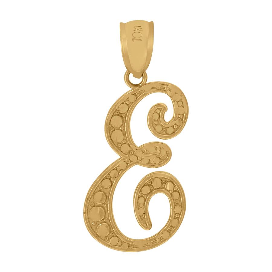 10Kt-Gold Initial"E"Pendant
