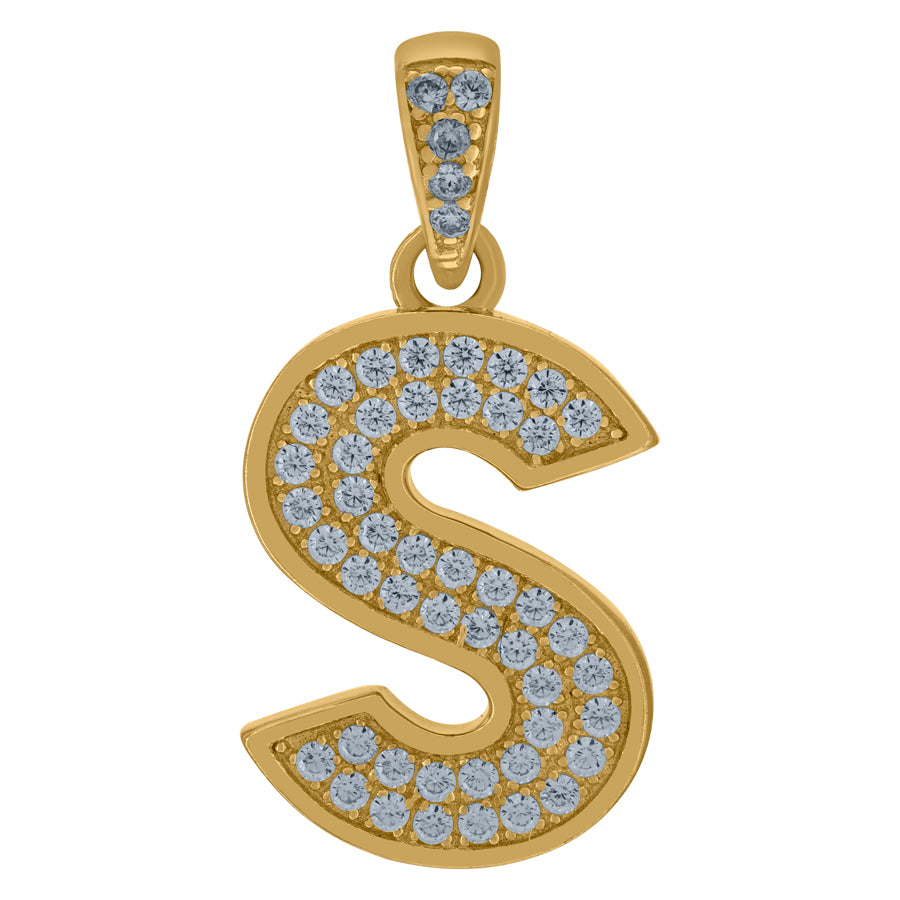 10Kt-Gold Pendant "S"