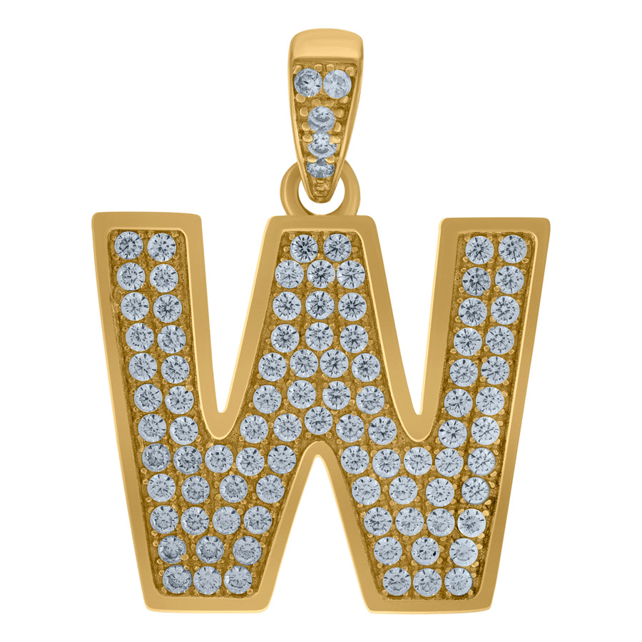 10Kt-Gold Pendant "W"