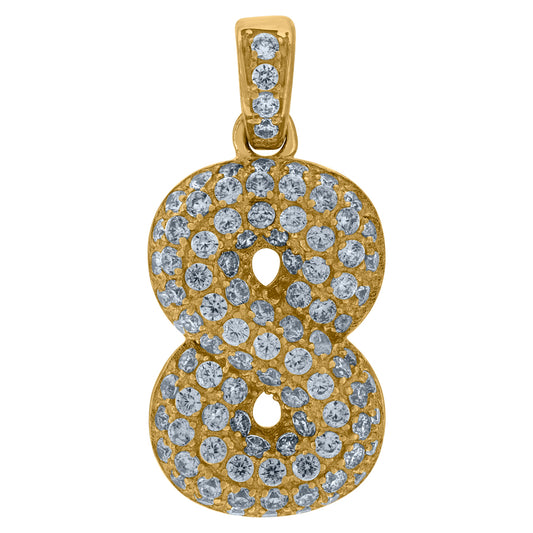 10Kt Gold Number "8" Pendant
