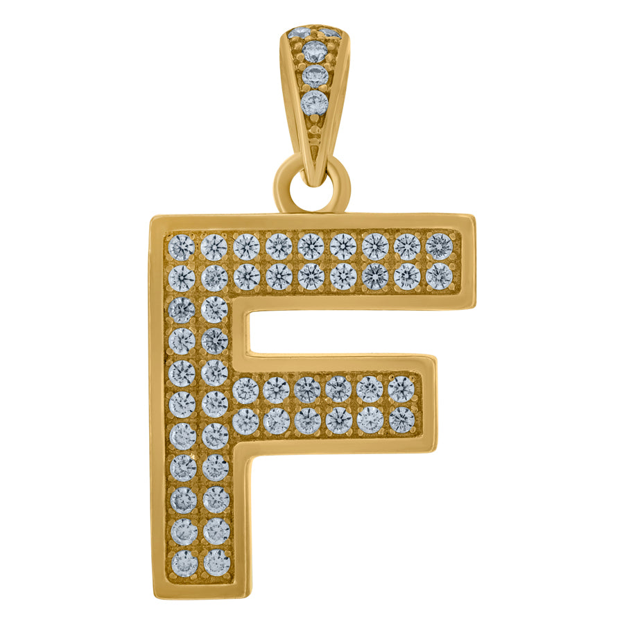 10Kt-Gold Pendant "F"