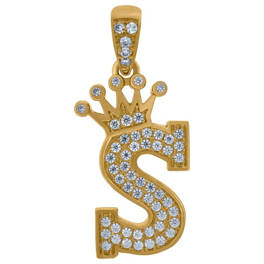 10Kt Gold Initial Pendant "S"