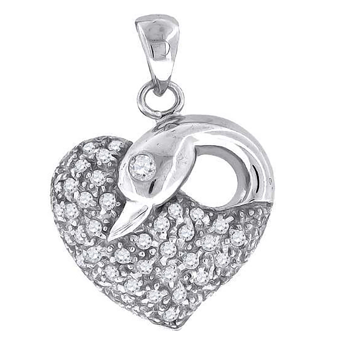 925-Cz Heart Pendant