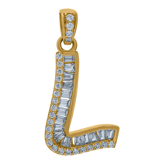 10Kt Gold Initial "L" Letter Pendant
