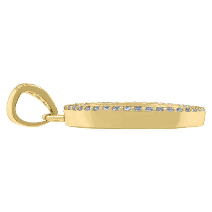 10Kt Gold Initial "O" Letter Pendant