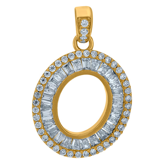 10Kt Gold Initial "O" Letter Pendant