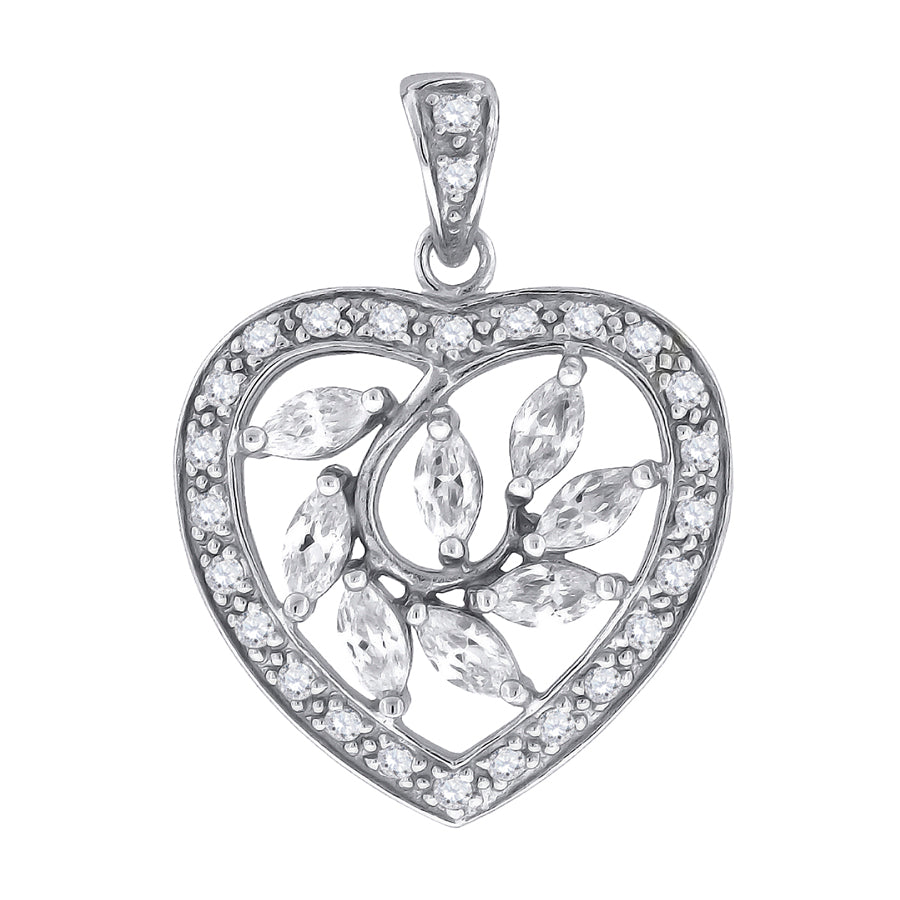 925-Cz Heart Pendant
