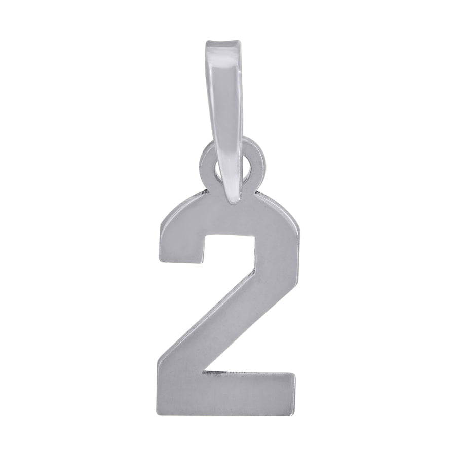 925 Sterling Silver Number Pendant "2"