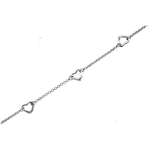 925-Cz Heart Bracelet