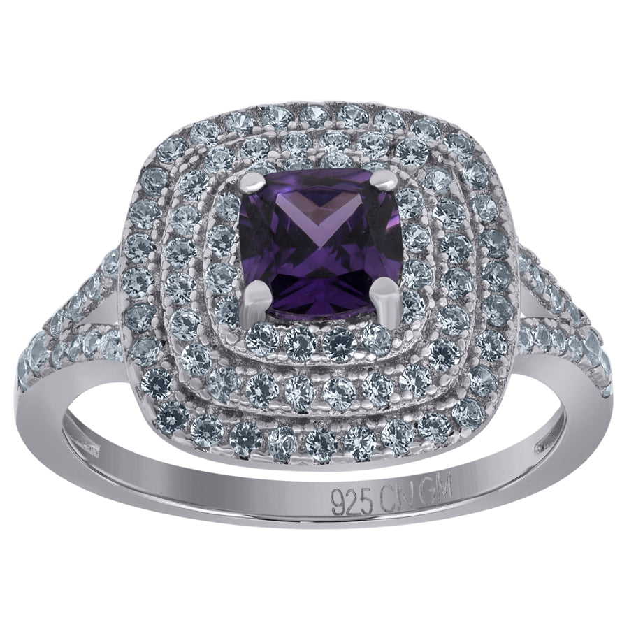 925 Sterling Silver Cz Ring