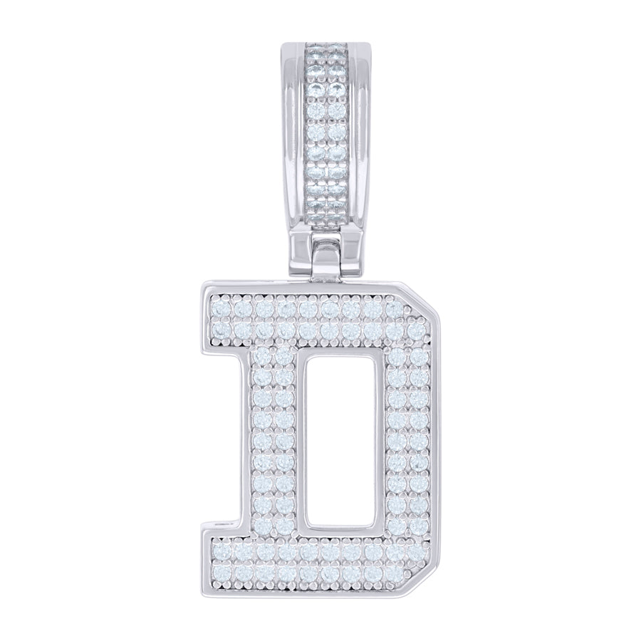 925 Sterling Silver Pendant Inital Letter "D"
