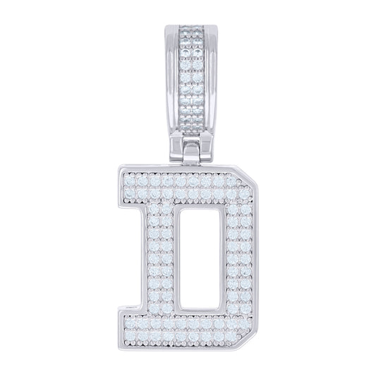 925 Sterling Silver Pendant Inital Letter "D"