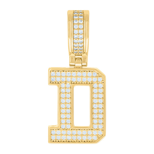 925 Sterling Silver Pendant Inital Letter "D"