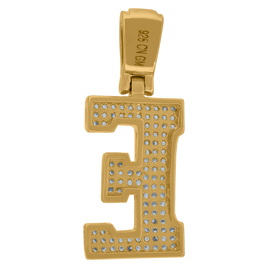925 Sterling Silver Pendant Inital Letter "E"