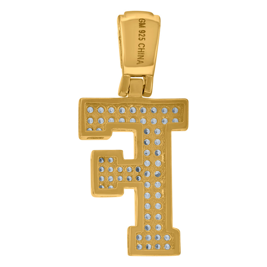 925 Sterling Silver Pendant Inital Letter "F"
