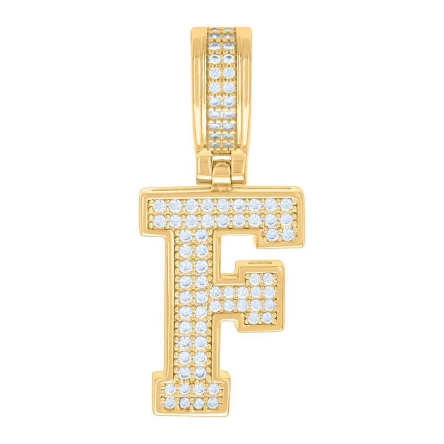 925 Sterling Silver Pendant Inital Letter "F"