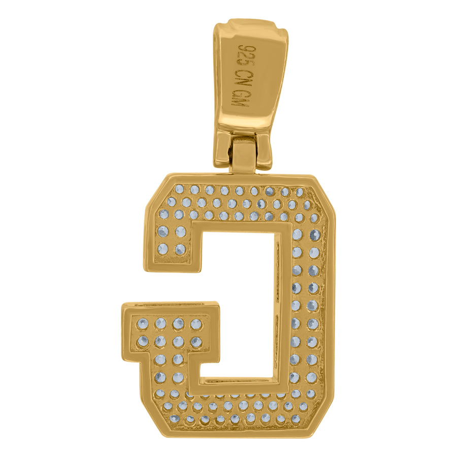 925 Sterling Silver Pendant Inital Letter "G"
