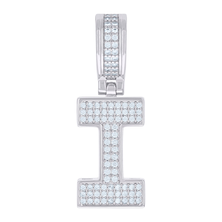 925 Sterling Silver Pendant Inital Letter "I"