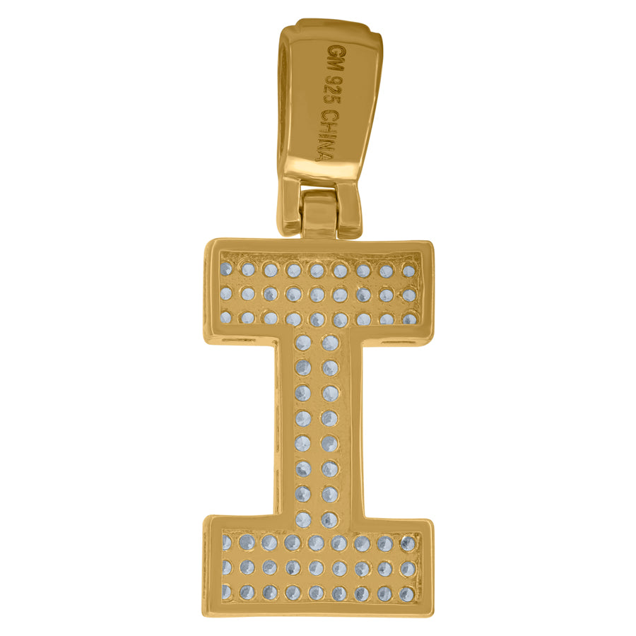 925 Sterling Silver Pendant Inital Letter "I"