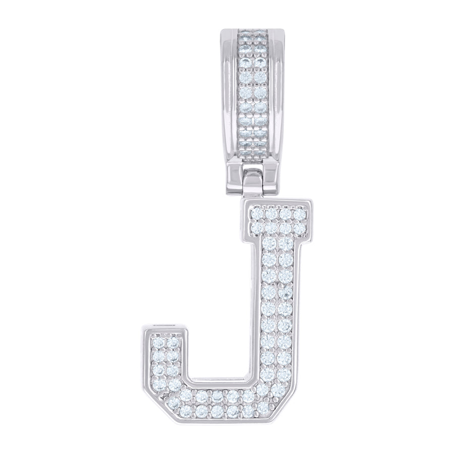 925 Sterling Silver Pendant Inital Letter "J"