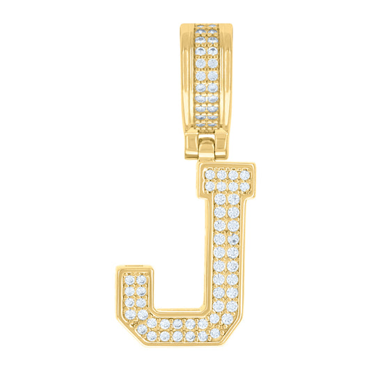 925 Sterling Silver Pendant Inital Letter "J"