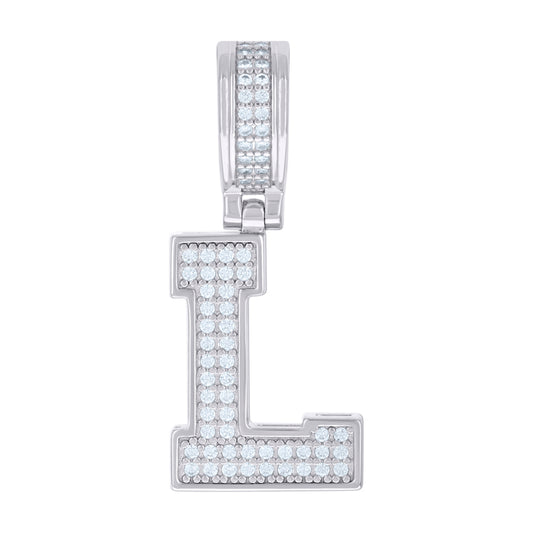 925 Sterling Silver Pendant Inital Letter "L"