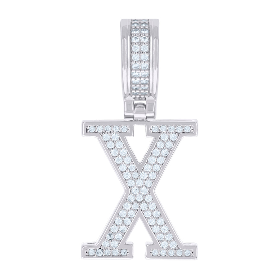 925 Sterling Silver Pendant Inital Letter "X"