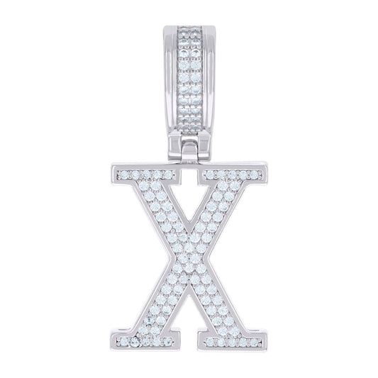 925 Sterling Silver Pendant Inital Letter "X"