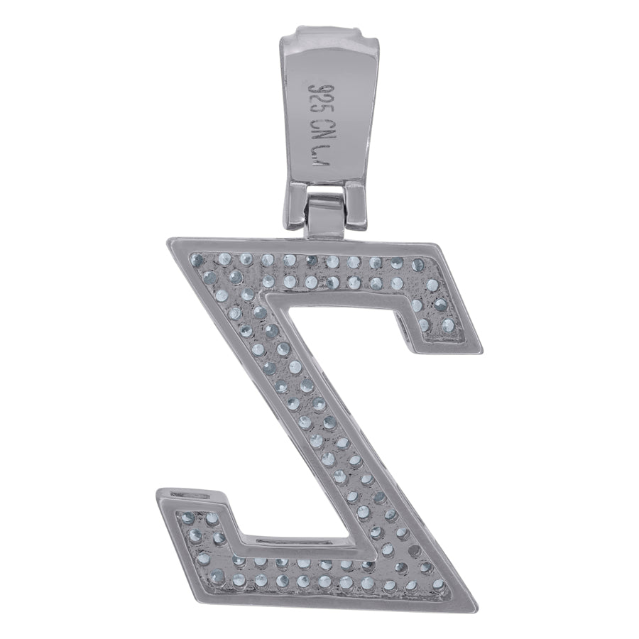 925 Sterling Silver Pendant Inital Letter "Z"