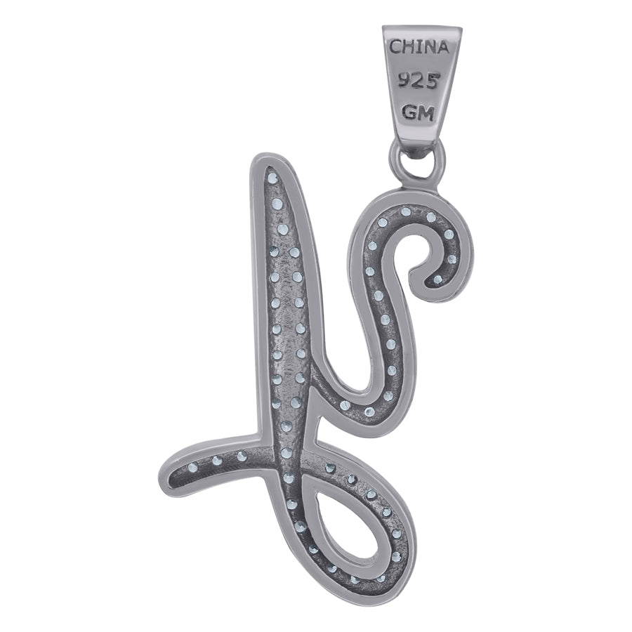 925 Sterling Silver Initial Letter "Y" Pendant