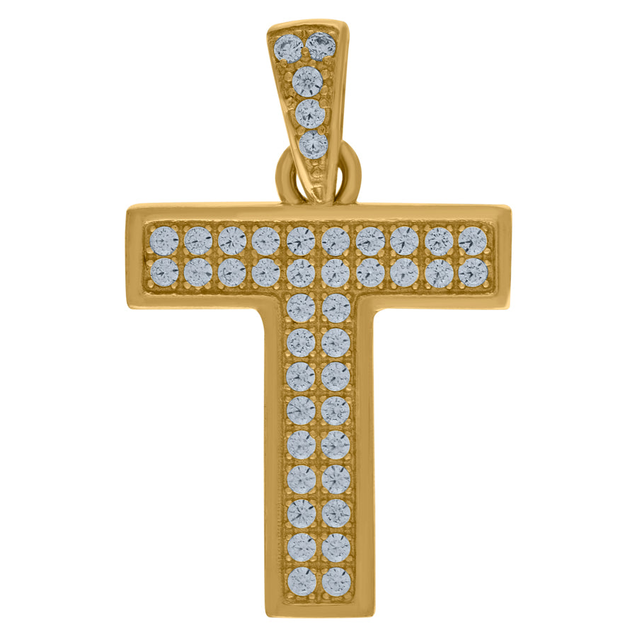 10Kt-Gold Pendant "T"